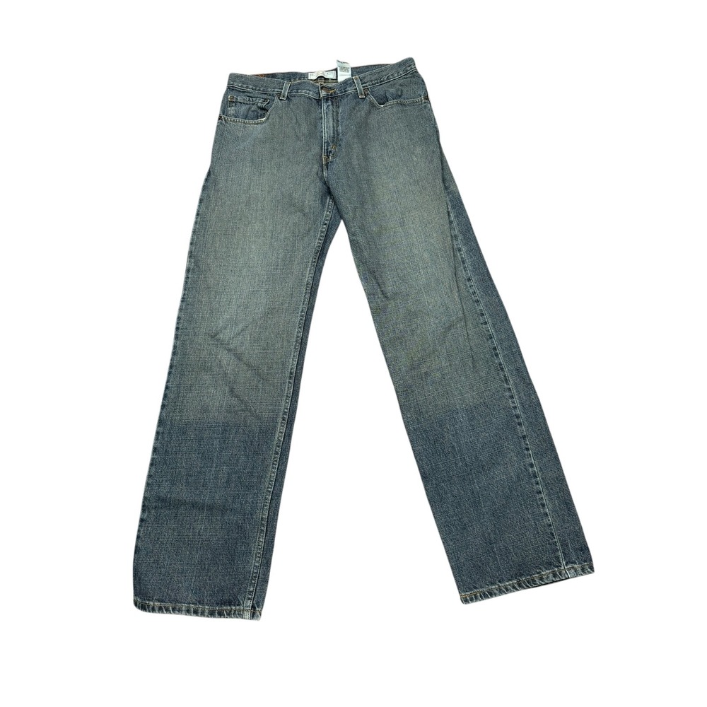 Levi Strauss Signature Mens Straight Fit Jeans W34 L34‎ Blue Cotton Denim